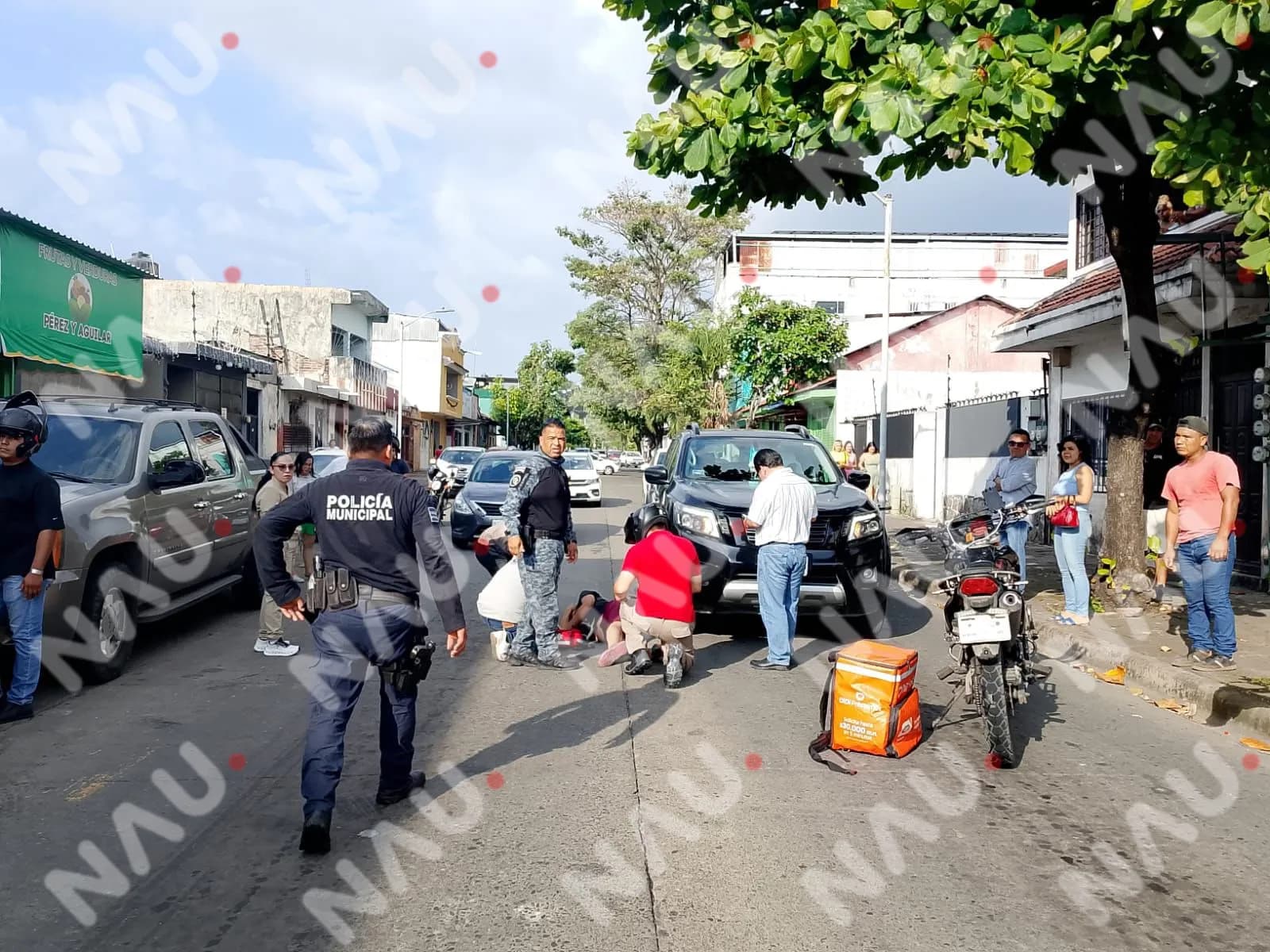 Mujer resulta gravemente lesionada tras ser atropellada en el centro de Tapachula