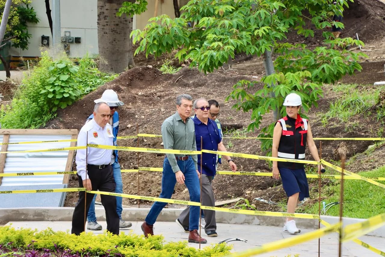 Rutilio Escandón supervisa obra del Parque Morelos Bicentenario; registra avance de aproximadamente 80 %