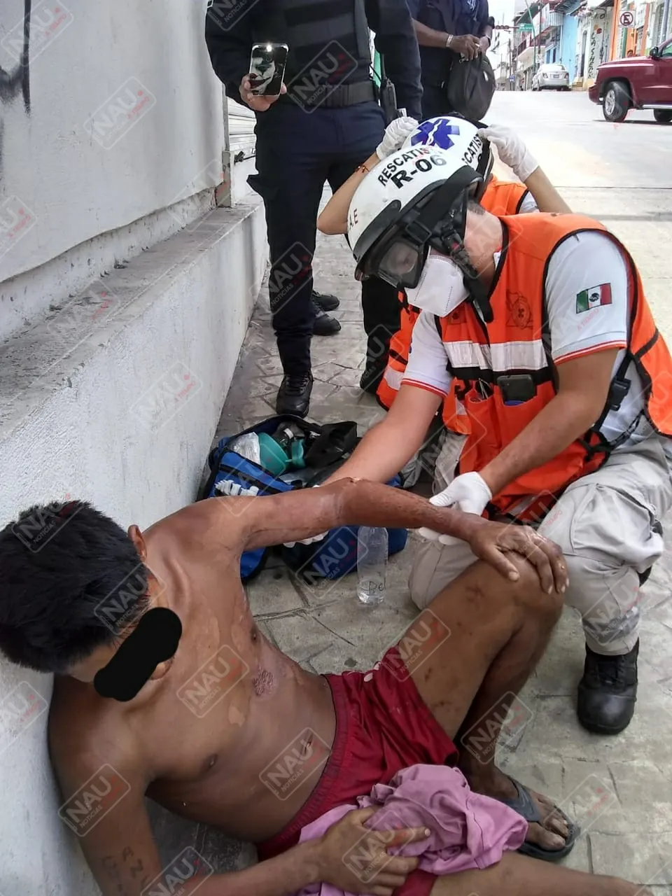 SAE atiende a persona que cae de su propia altura