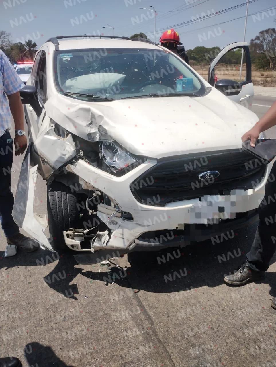 Choque por alcance en la carretera Puerto Madero – Tapachula, deja daños materiales