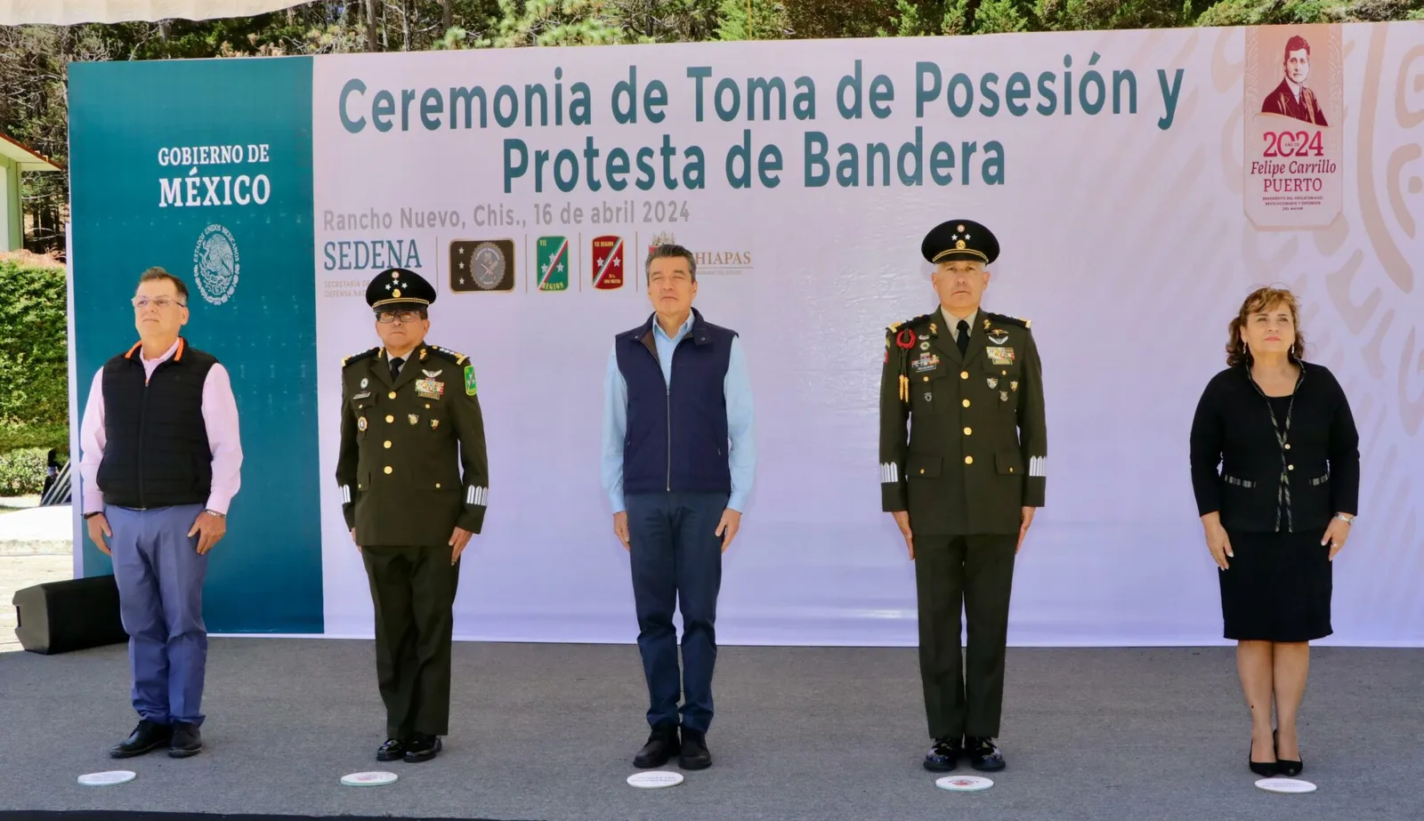 Da Rutilio Escandón bienvenida a Chiapas al nuevo comandante de la 31 Zona Militar