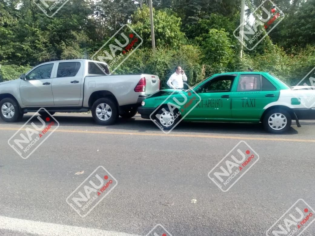 Chocaron en la carretera a Tuxtla Chico
