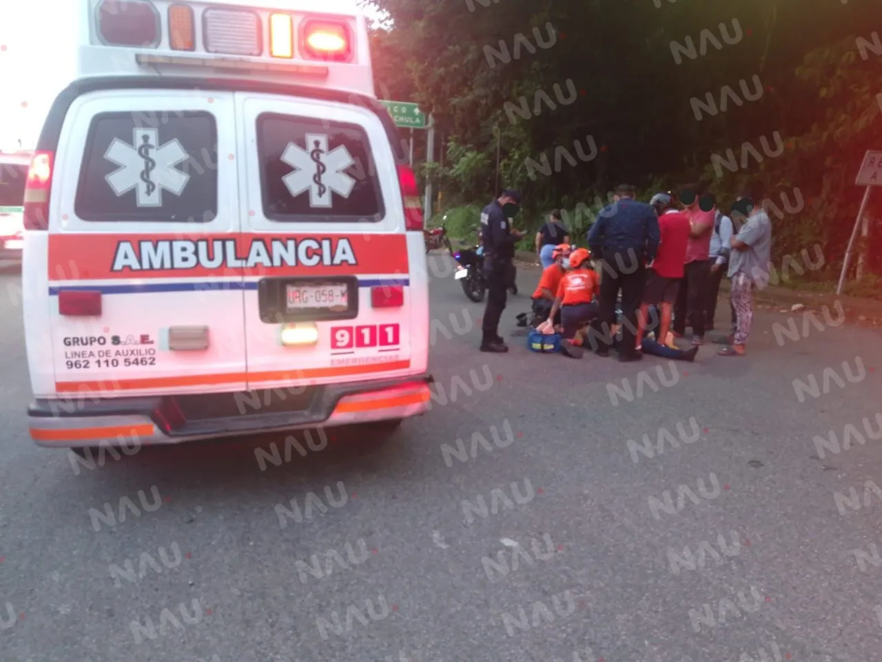 Motociclista resulta gravemente herido tras accidente en la carretera Costera en Tapachula