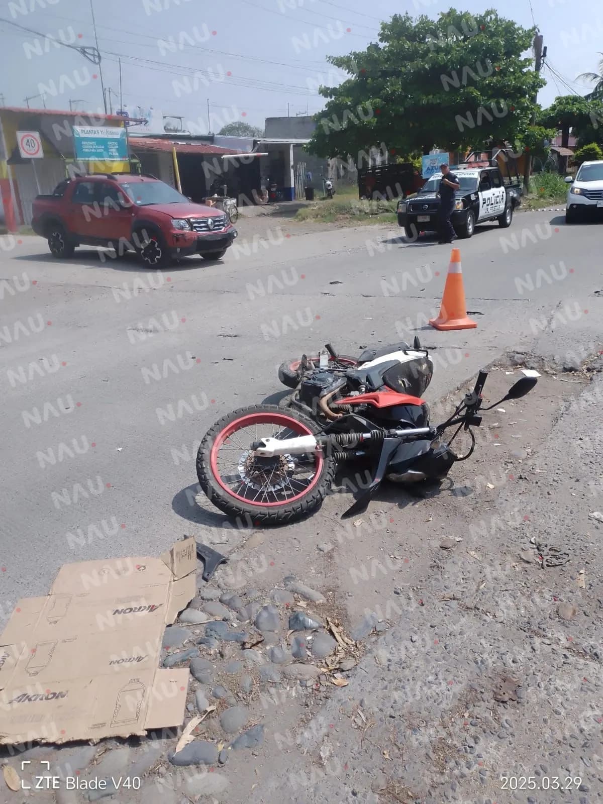 Motociclista resulta gravemente herido tras accidente en Tapachula