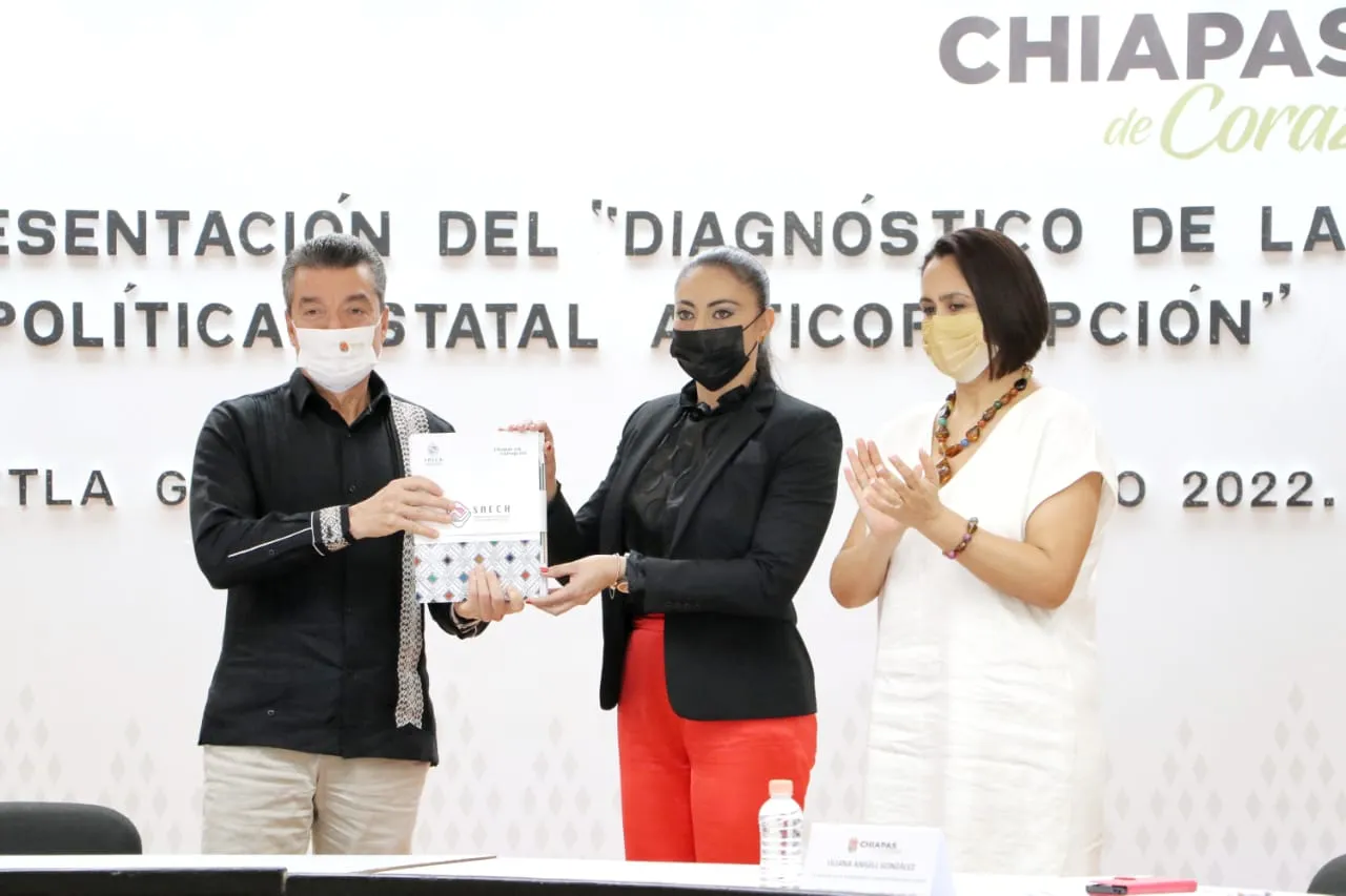 Asiste Rutilio Escandón a la presentación del Diagnóstico de la Política Estatal Anticorrupción