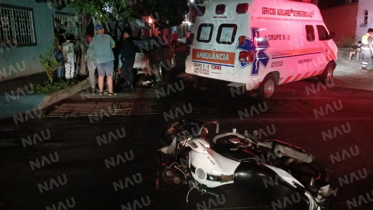Dos lesionados deja accidente de motocicletas