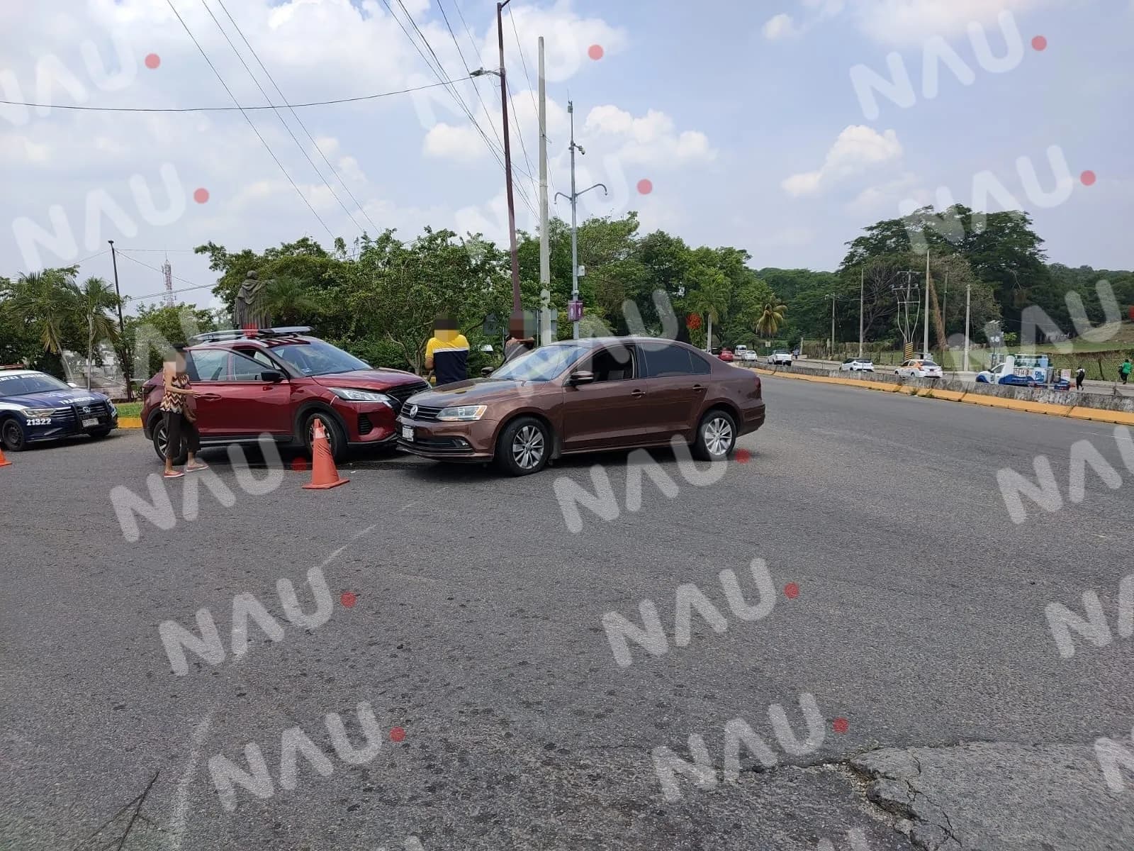 Solo daños materiales deja accidente