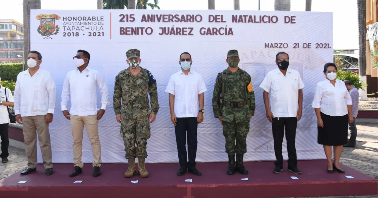 CONMEMORA EL AYUNTAMIENTO DE TAPACHULA NATALICIO DE BENITO JUÁREZ