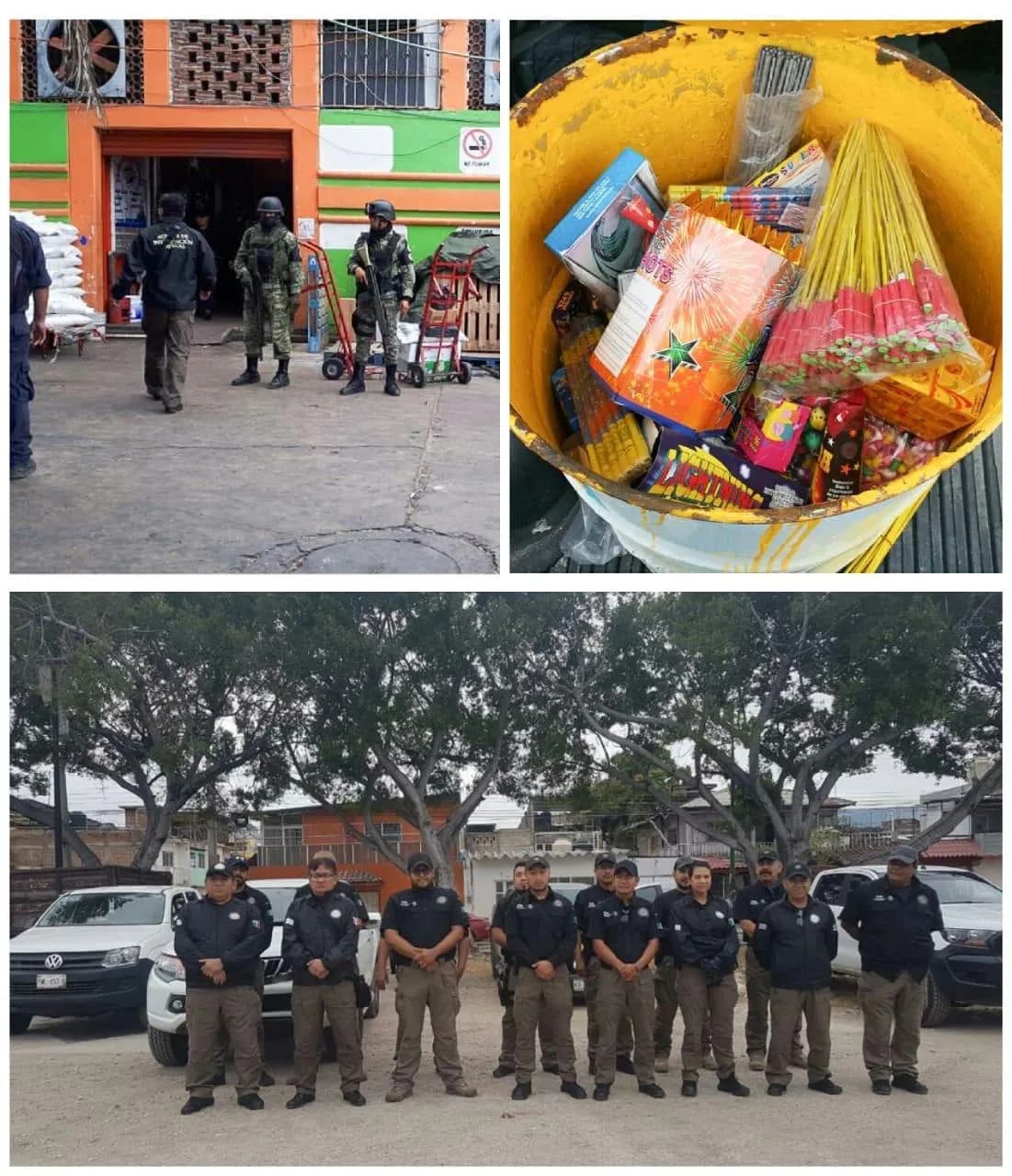 Incauta FGR 100 kilos de pirotecnia en Tuxtla