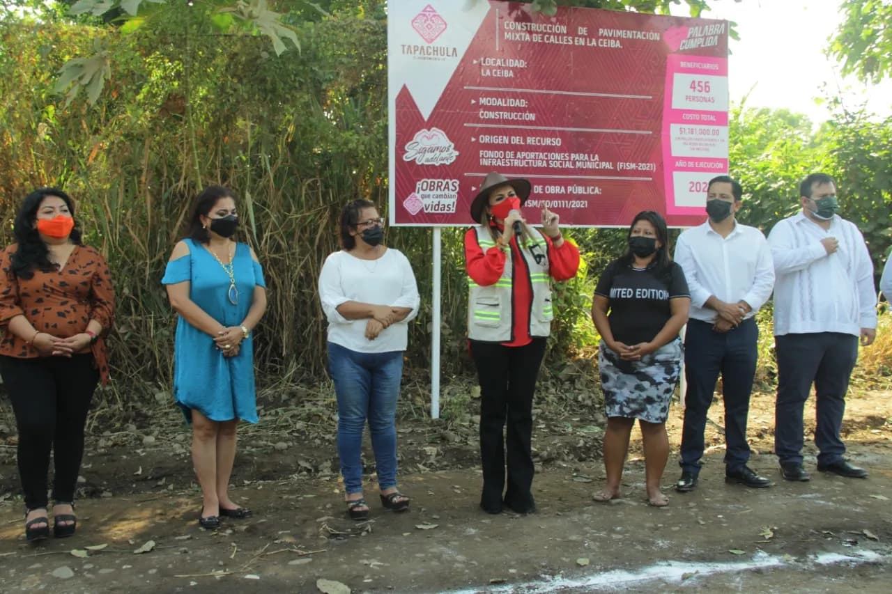 ROSY URBINA PONE EN MARCHA NUEVA OBRA DE PAVIMENTACIÒN EN LA COLONIA LA CEIBA