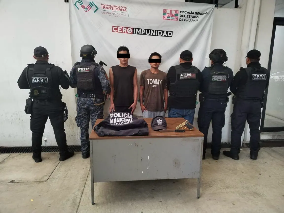 DETIENE POLICÍA MUNICIPAL DE TAPACHULA A DOS HERMANOS DEDICADOS AL ROBO A CASA HABITACIÓN