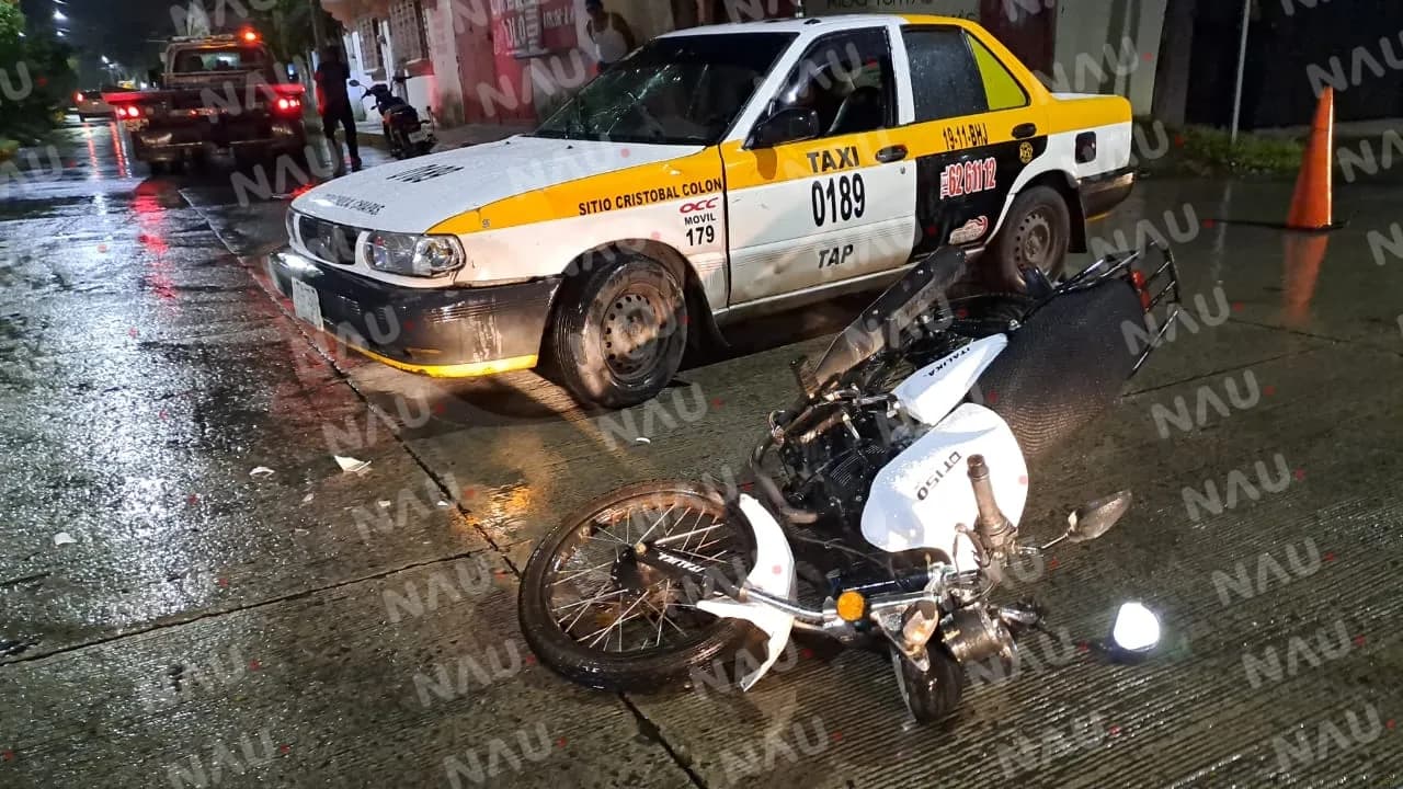 Taxista arrolló a una pareja de motociclistas