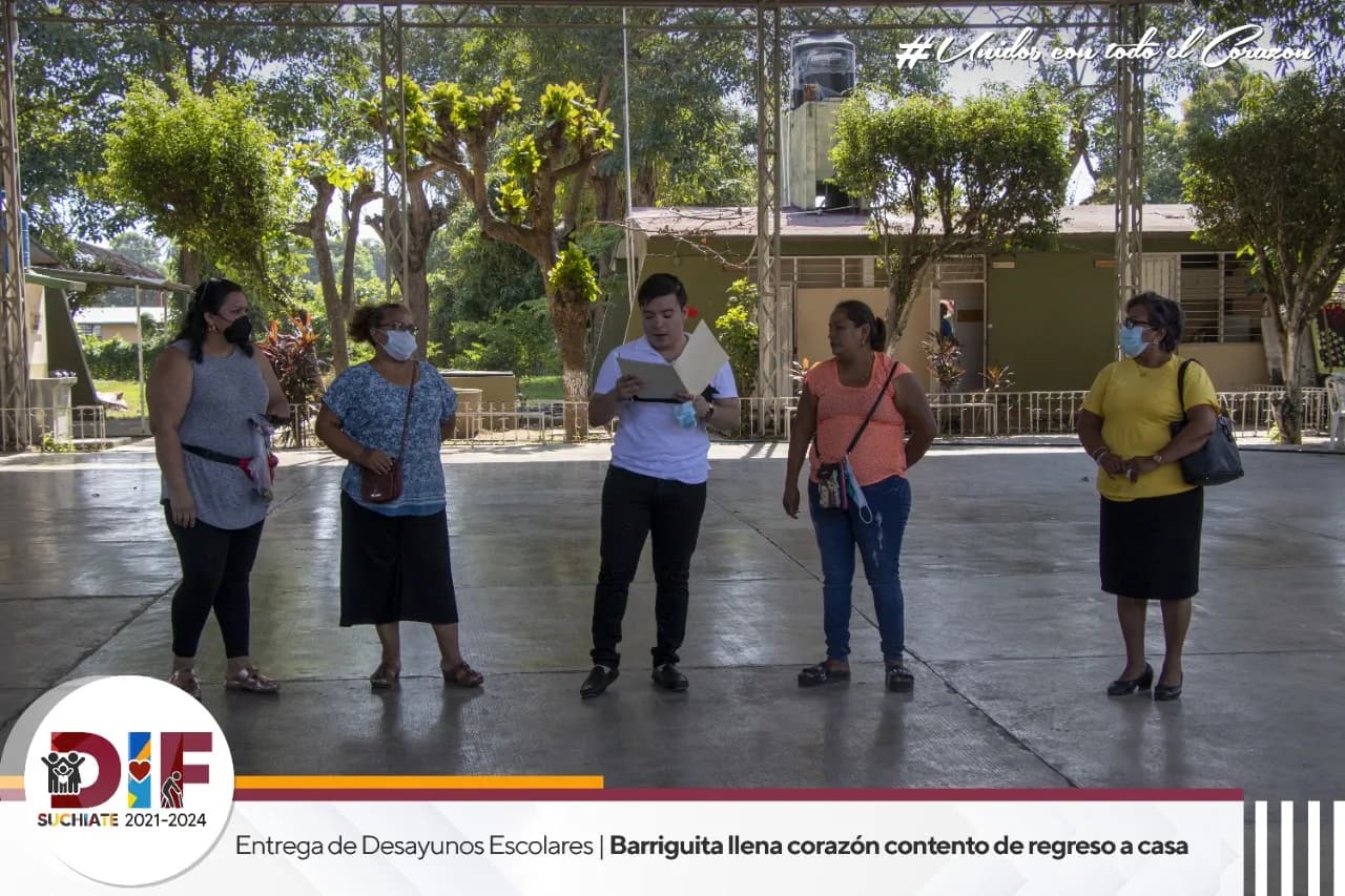 DIF Suchiate hace entrega de insumos alimentarios del programa “Barriguita llena corazón contento de regreso a casa”