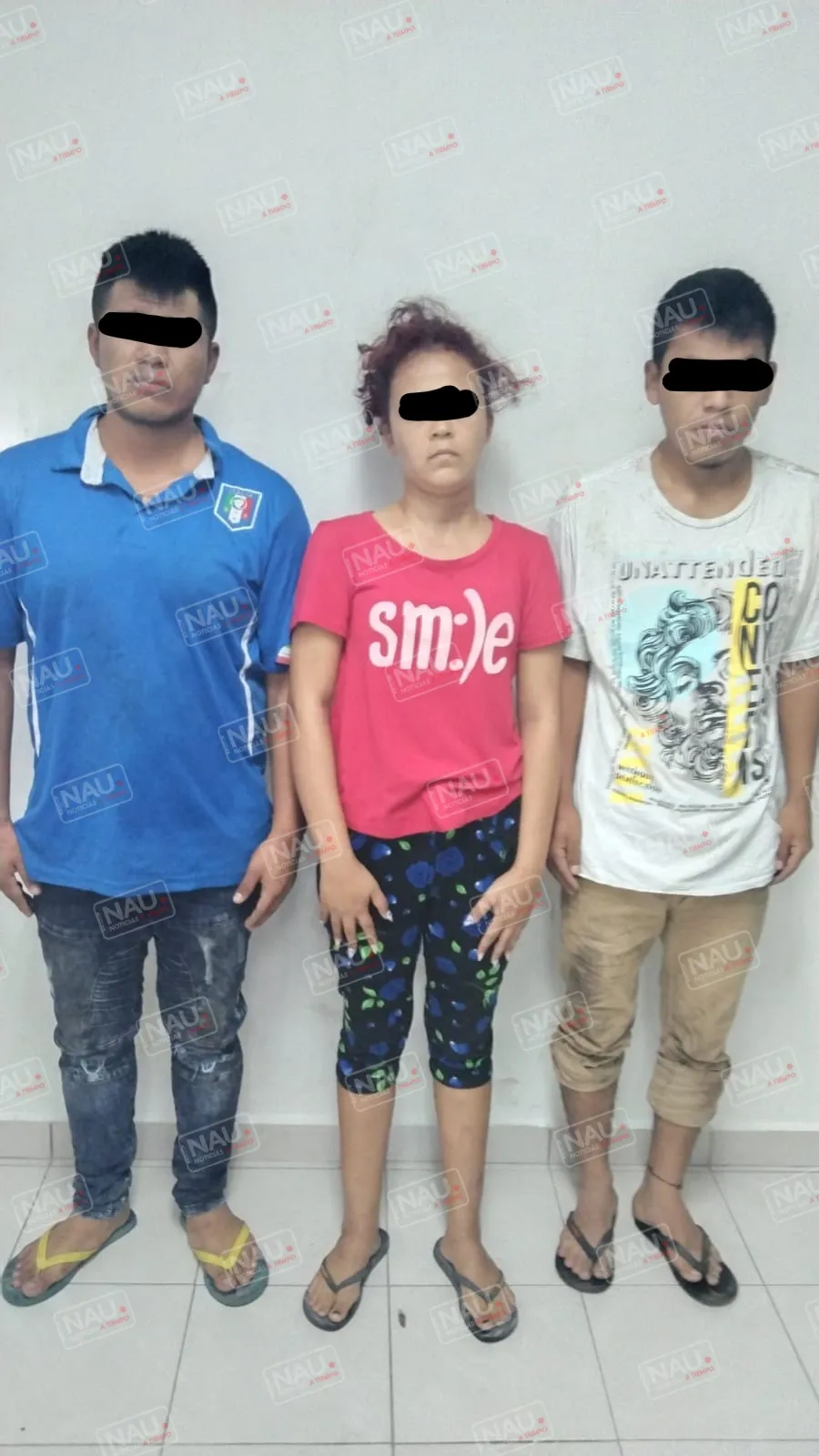 Integrantes de la Banda Barrio 18 fueron detenidos con pistola y marihuana
