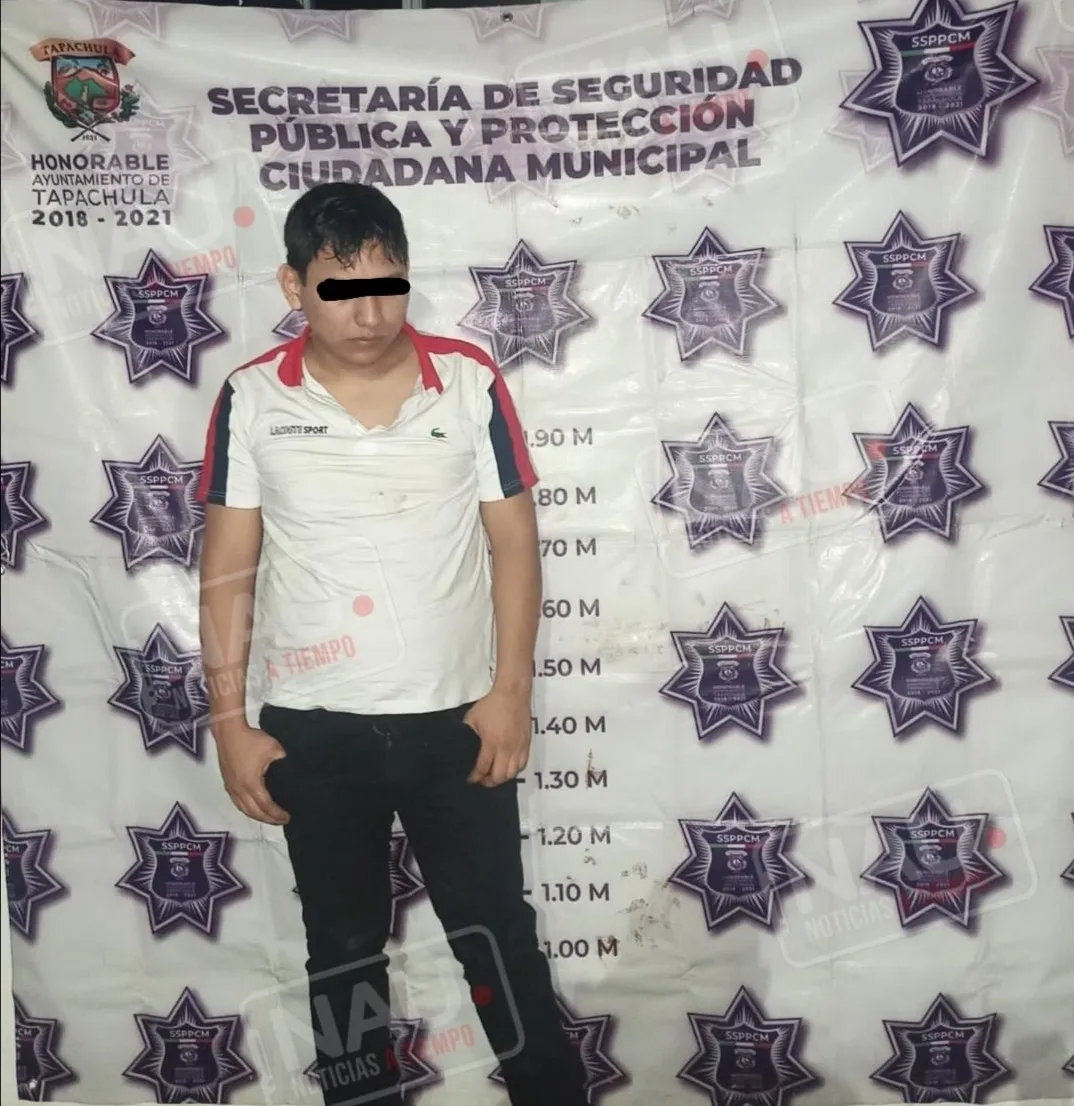 Ebrio sujeto realizaba disparos con un arma de fuego en plaza kafeto de Tapachula