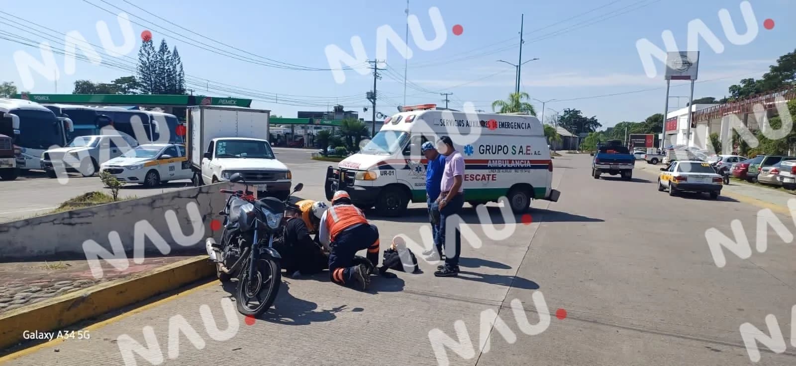 Motociclista lesionado