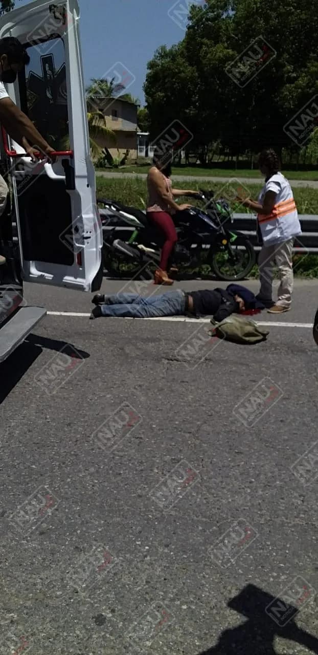 Derrapó en su motocicleta