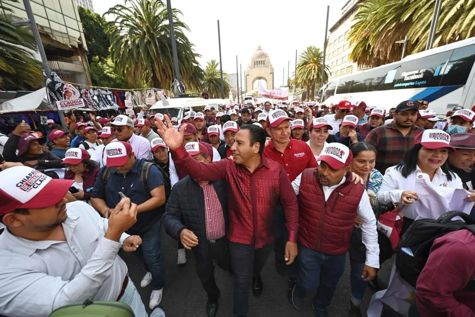 Eduardo Ramírez acompaña a Claudia Sheinbaum en el arranque de su campaña como candidata presidencial