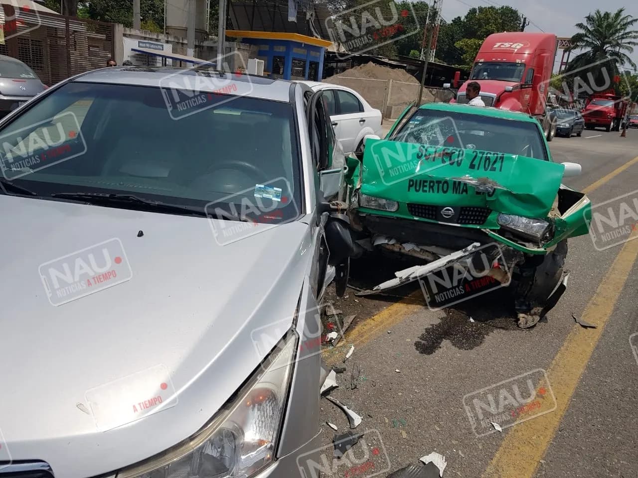 Dos heridos deja accidente en Tapachula