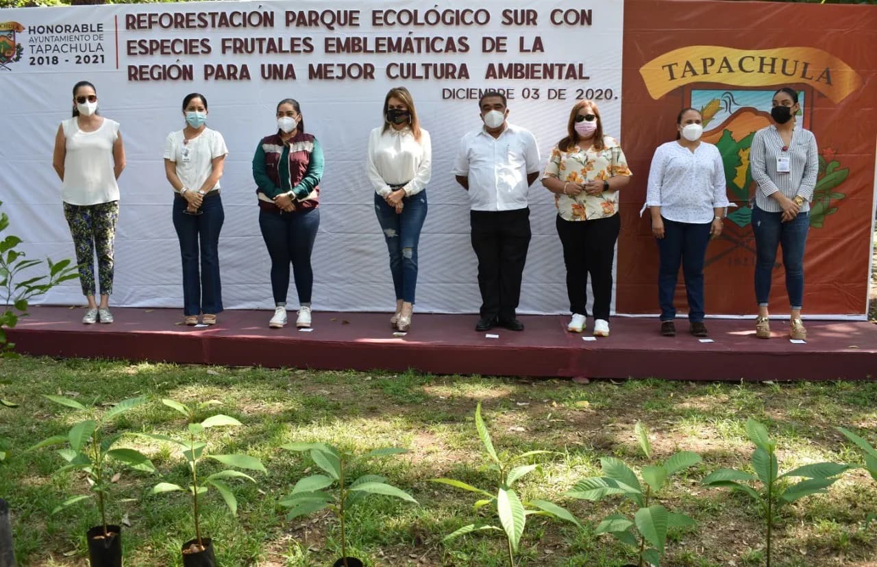 CON ESPECIES FRUTALES AYUNTAMIENTO DE TAPACHULA REFORESTA PARQUE ECOLÓGICO