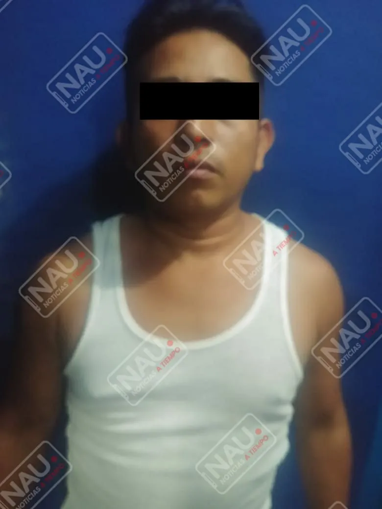 Detienen a sujeto que golpeó a su esposa.