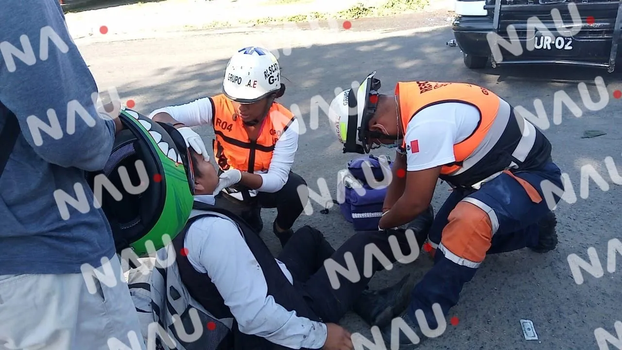 Atiende SAE a motociclista