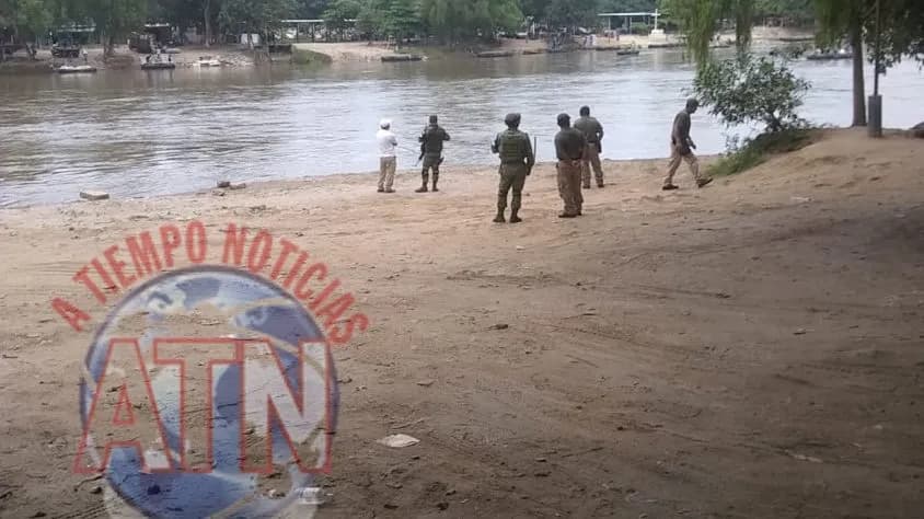 GN y el INAMI realizan recorrido en el Rio Suchiate