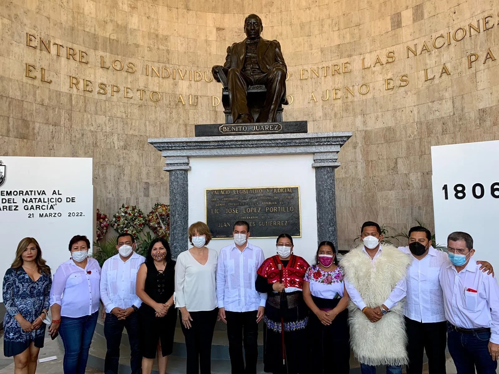 Conmemora Congreso del Estado 216 Aniversario de Don Benito Juárez