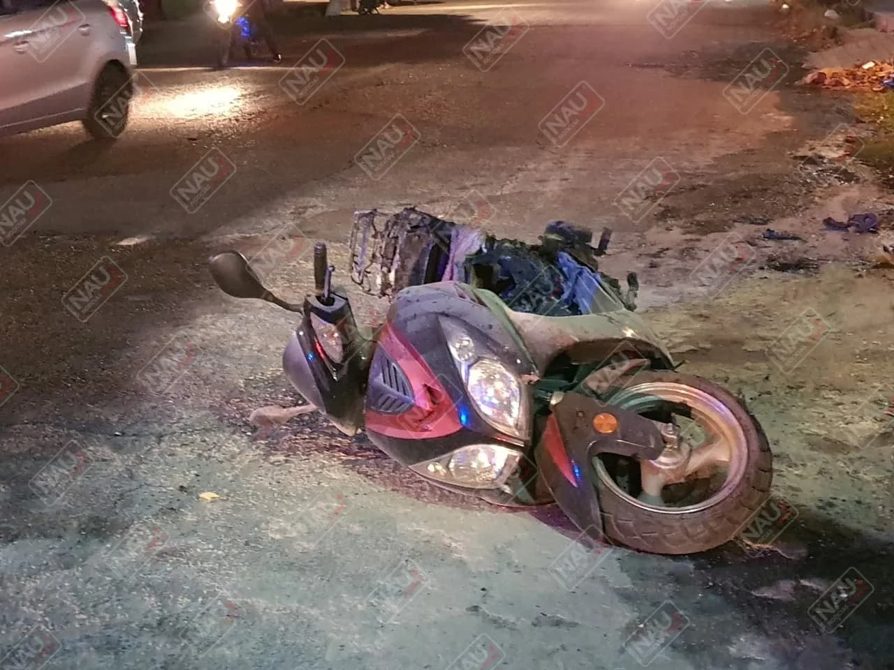 Se incendia motocicleta
