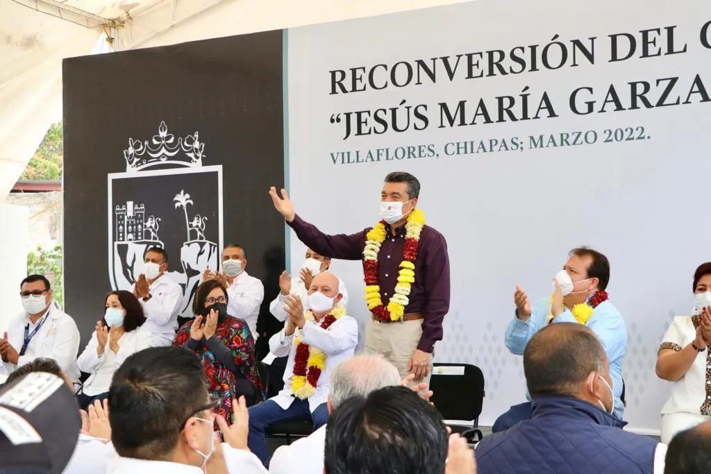 Atestigua Gobernador Equipamiento y remodelación del Centro de Salud del ejido Jesús María Garza, en Villaflores