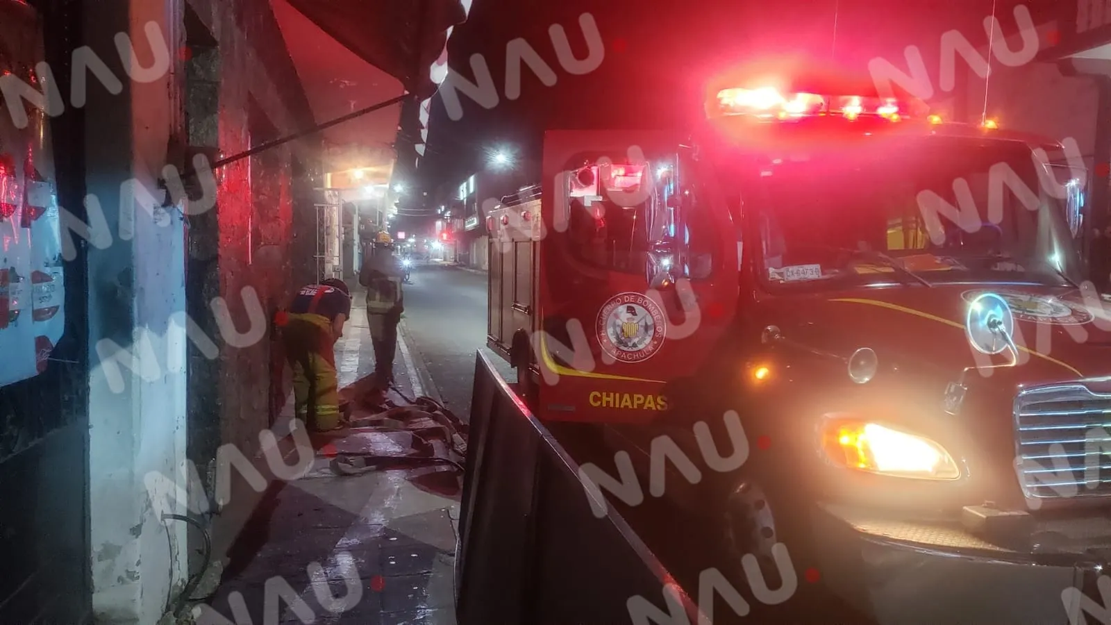 Se incendia el patio de una vivienda en el centro de Tapachula