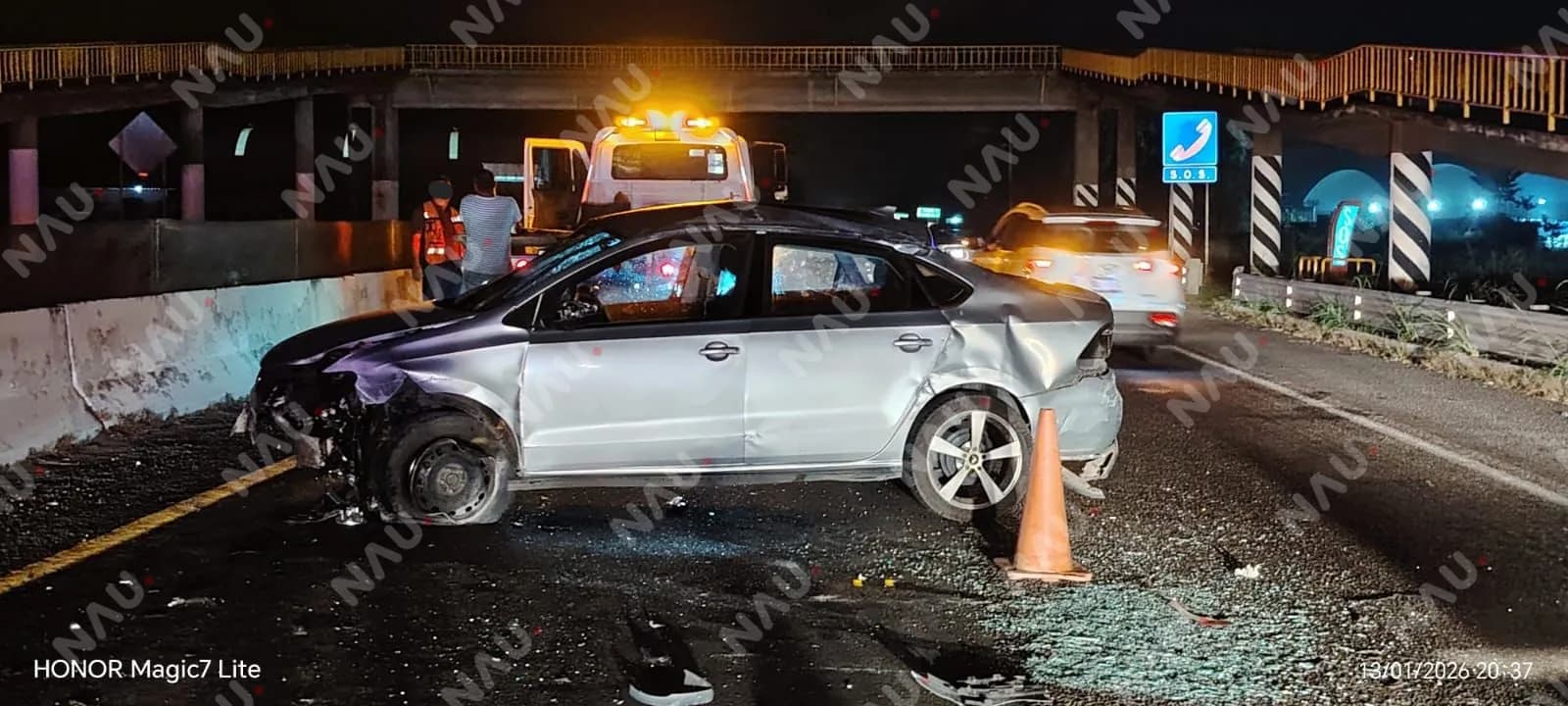 Accidente vehicular deja daños materiales en la carretera Tapachula – Tuxtla Chico