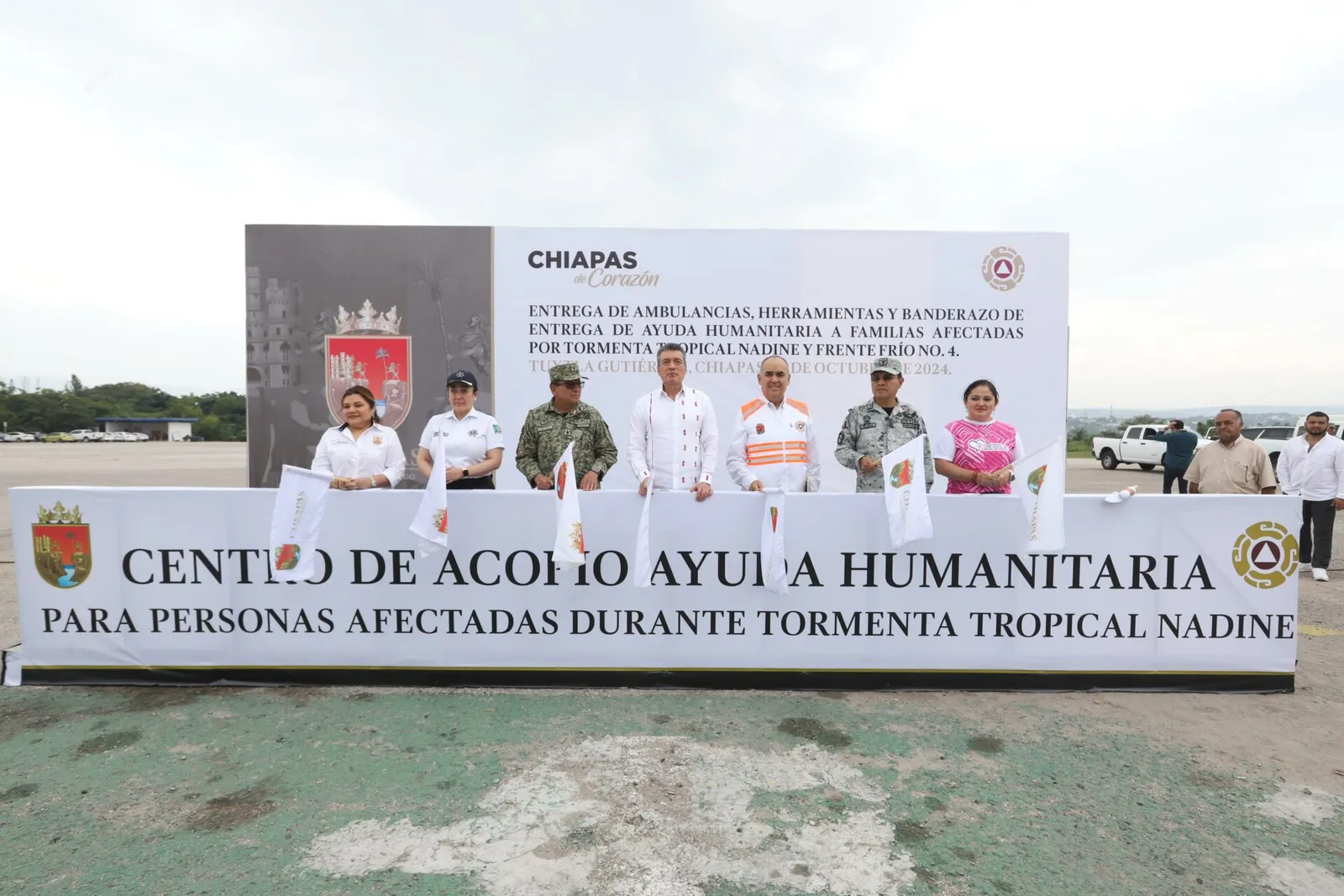 Rutilio Escandón da banderazo a la entrega de ayuda humanitaria a población afectada por lluvias