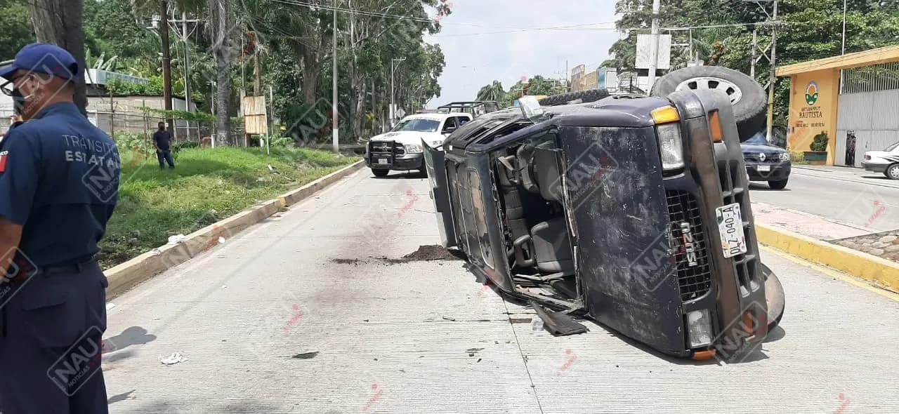 Dos personas lesionadas en choque en la 4 sur