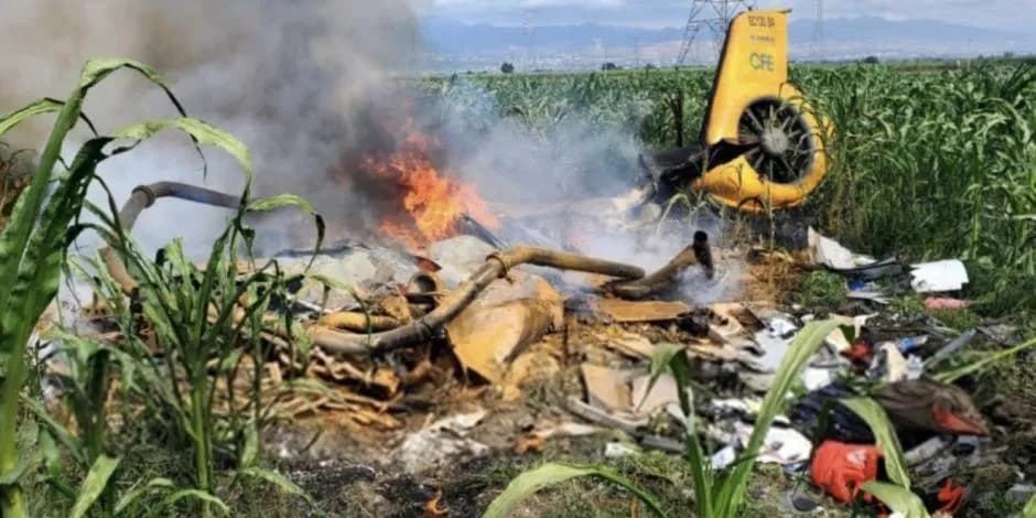 CFE INFORMA SOBRE EL DESPLOME DE HELICÓPTERO EN INMEDIACIONESDE LA SUBESTACIÓN ELÉCTRICA YAUTEPEC, MORELOS