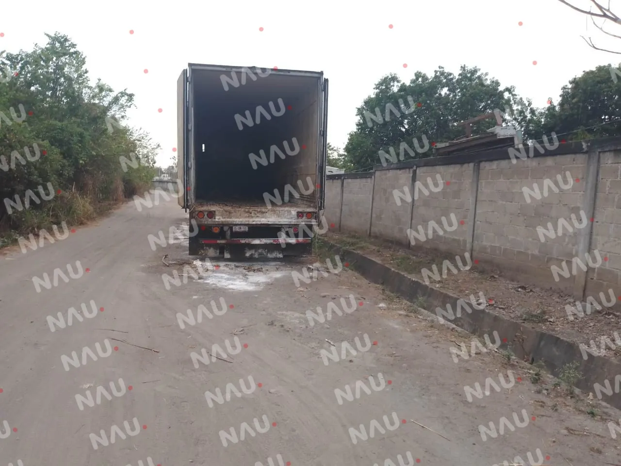 Caja de tráiler apesta a animal muerto