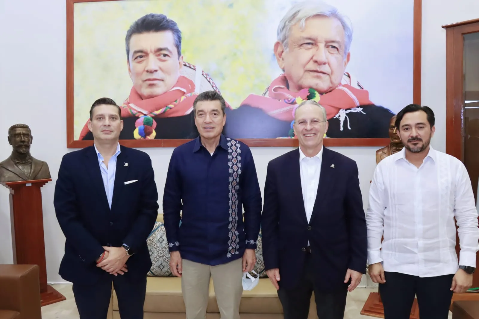 Rutilio Escandón se reúne con el presidente de Coparmex, José Medina Mora