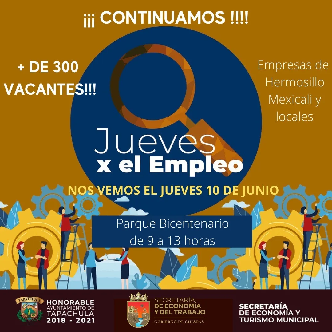 ECONOMÍA MUNICIPAL ORGANIZA JUEVES POR EL EMPLEO