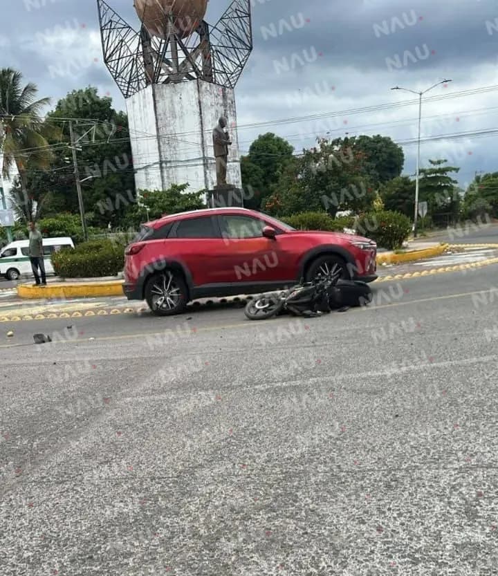 Motorista resulta lesionado tras accidente en Tapachula