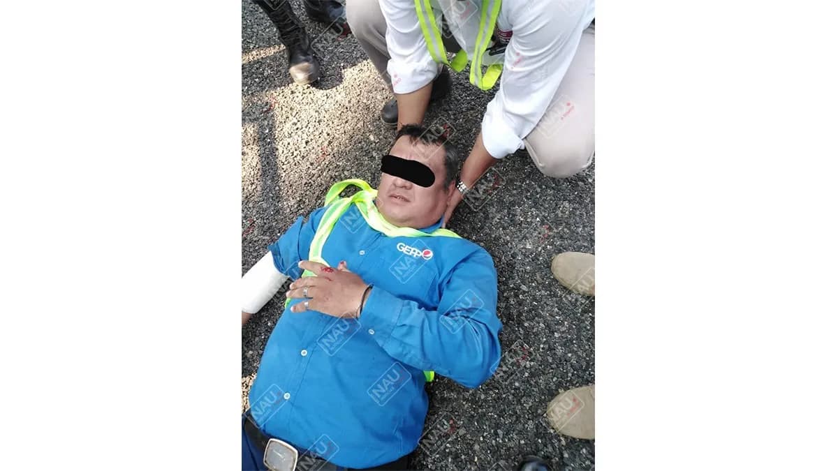 Empleado de la PEPSI fue atropellado en la carretera costera