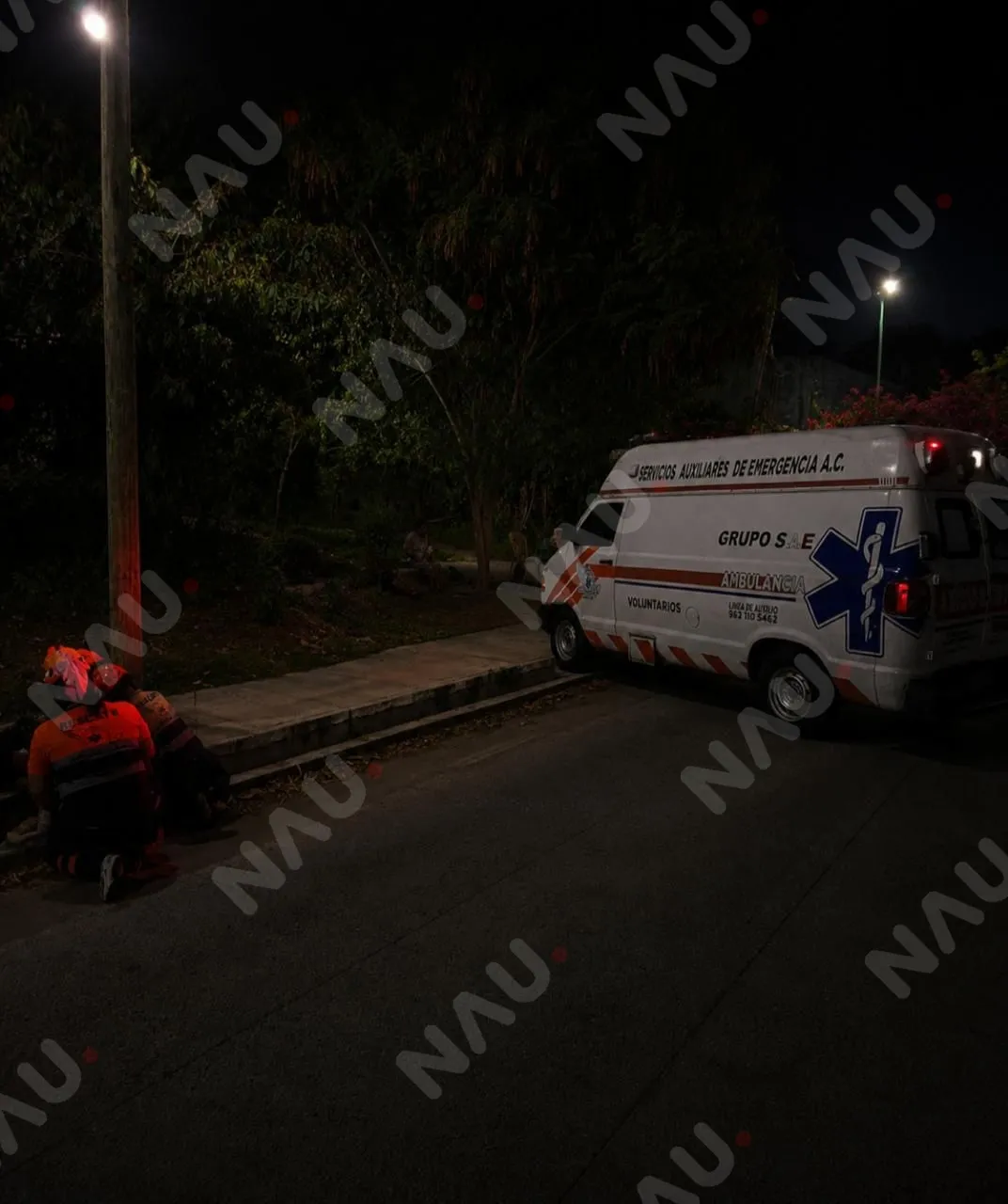 Motociclista resulta lesionado tras derrapar en la colonia Pintoresco de Tapachula