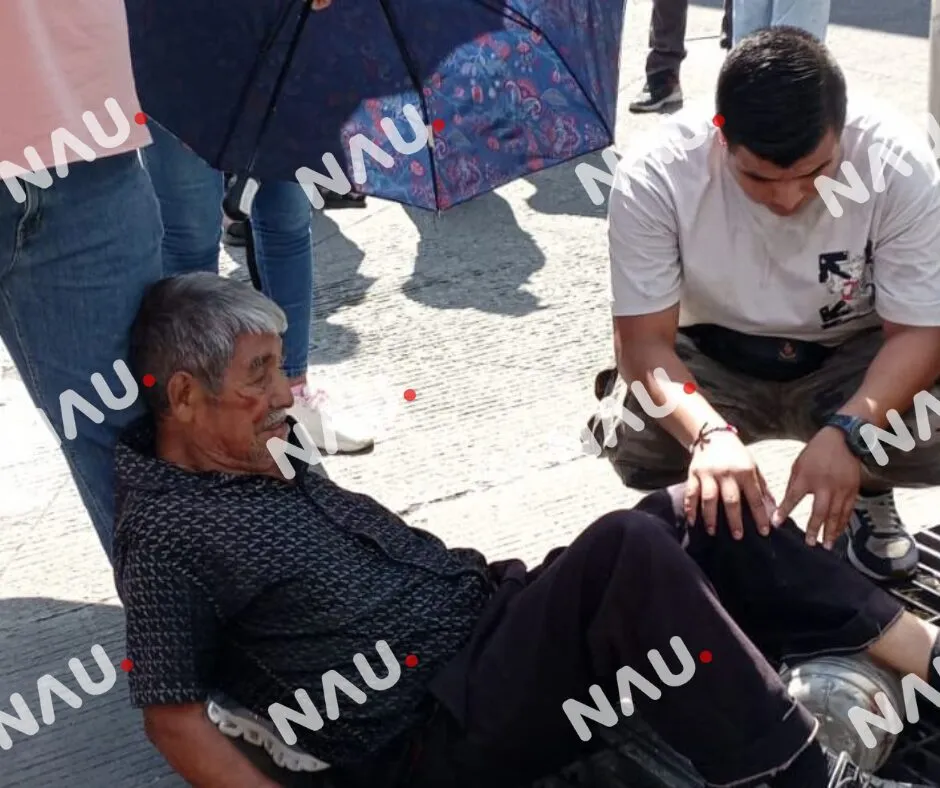 Adulto mayor es embestido por transporte público en el primer cuadro de Tapachula
