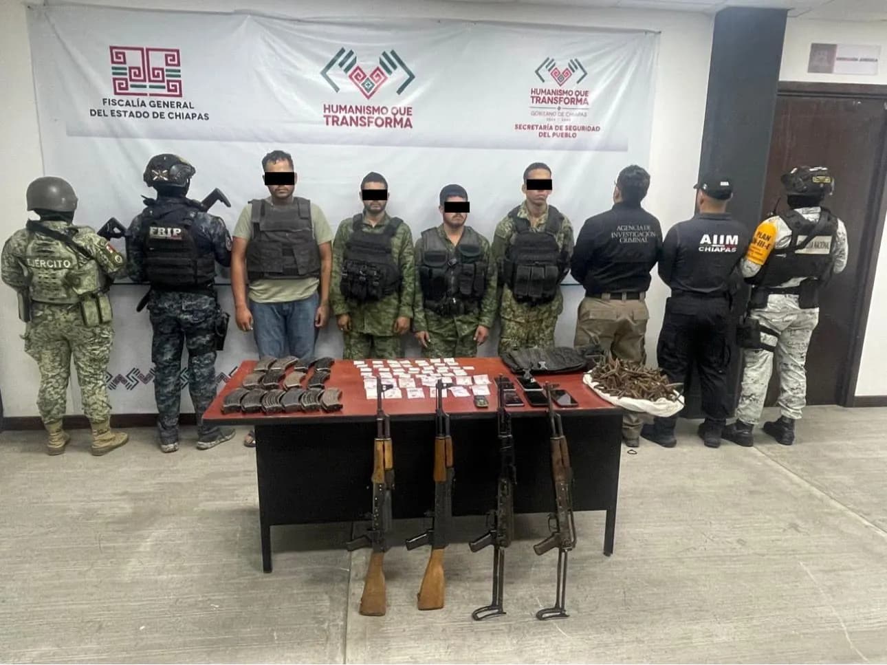 Detiene SSP a personas por violación a la Ley Federal de Armas de Fuego y Explosivos y delitos contra la salud