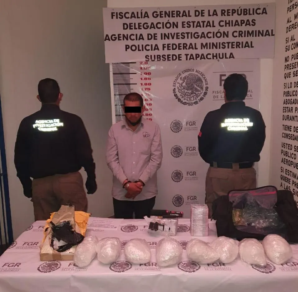 ASEGURA FGR METANFETAMINA EN CHIAPAS