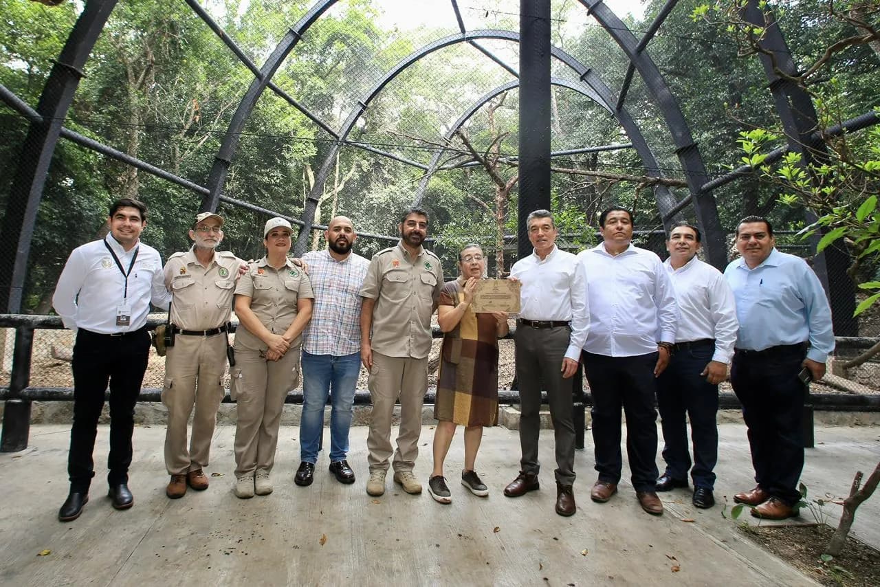 Inaugura Rutilio Escandón remodelación de los recintos del jaguar Yojk y de la nutria en el ZooMAT
