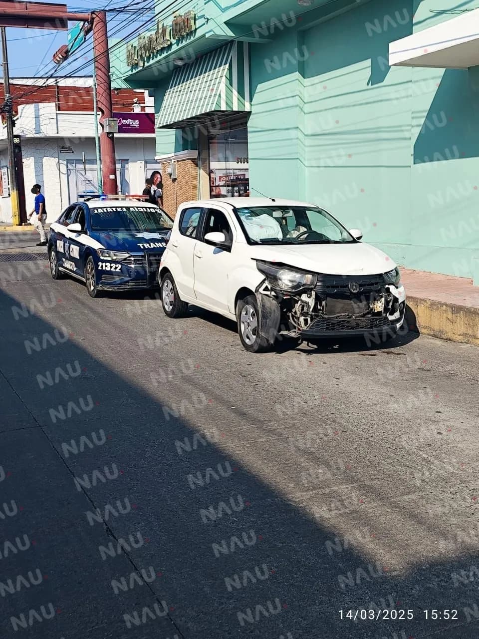 Conductor provoca choque en Tapachula y huye del lugar