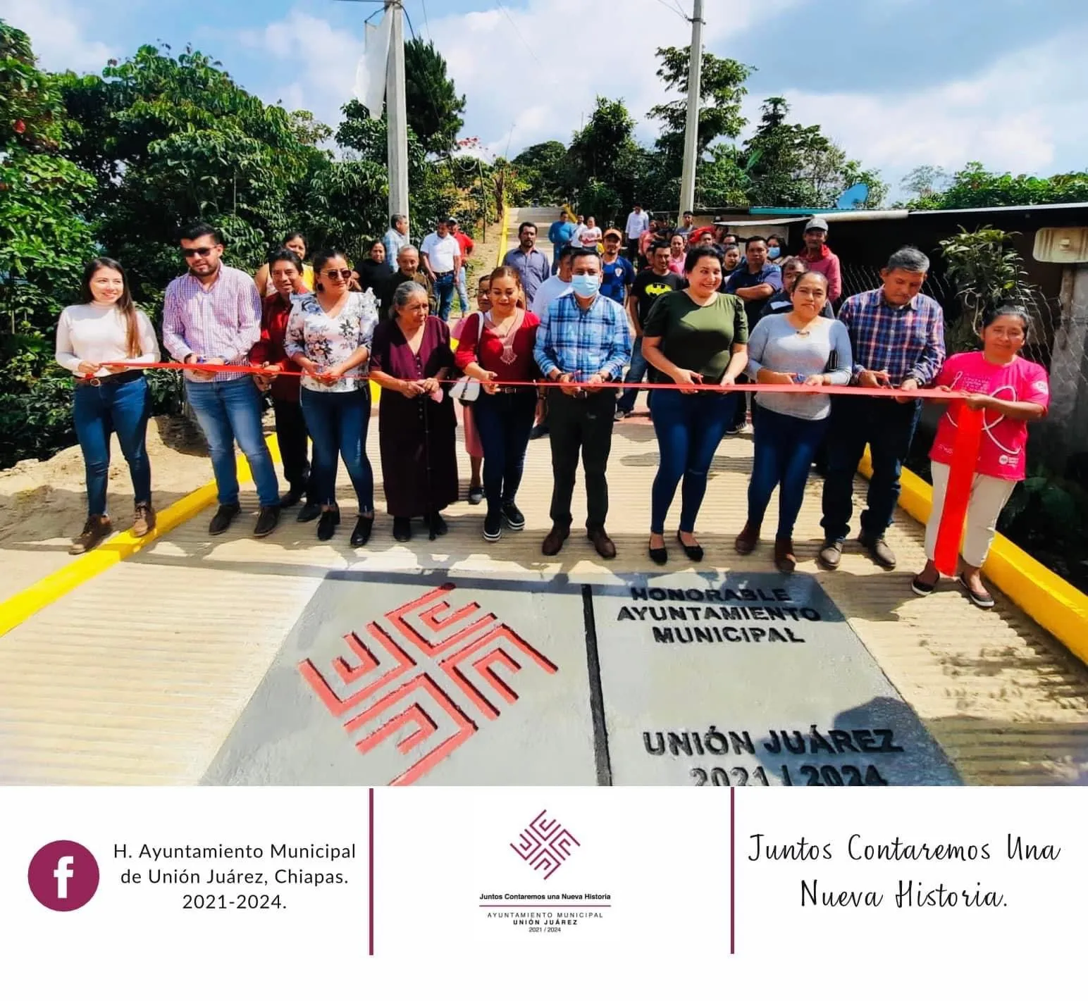 Ejidos y localidades de Unión Juárez, se fortalecen con la inauguración de dos importantes obras.