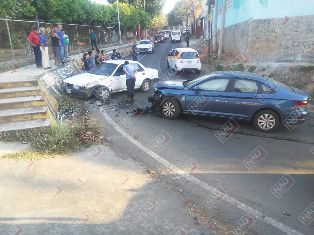 Chocaron de frente