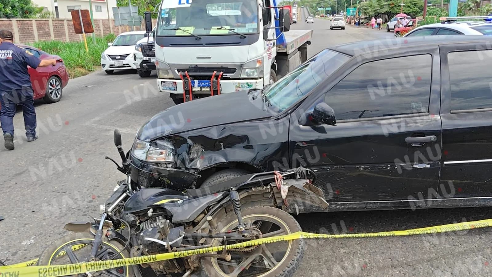 Motociclista entre la vida y la muerte