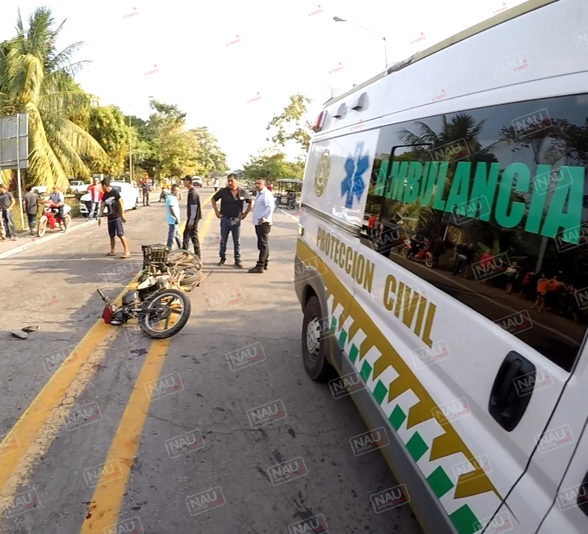 Ciclista y Motociclista Lesionado